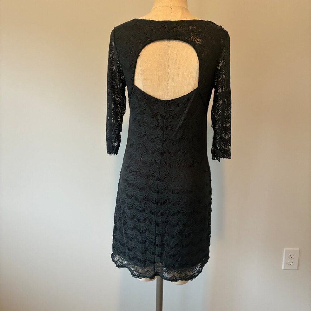 Free People Lace Scalloped Green Women's Mini Dress - Picture 6 of 12